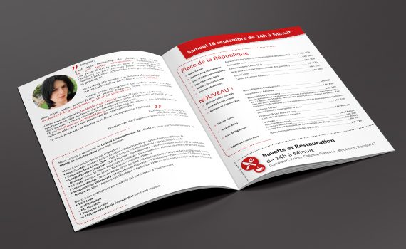 Pages intérieures de la brochure A5 du Festival des Jeux d'Arius 2017