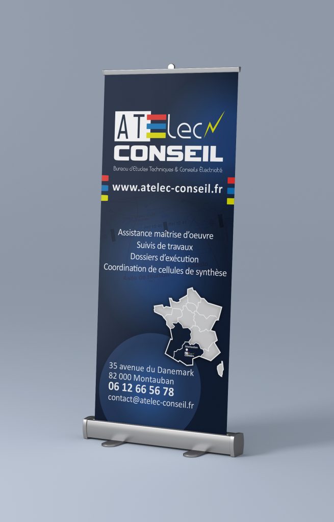 Roll-up AT'Elec Conseil pour salon et expositions