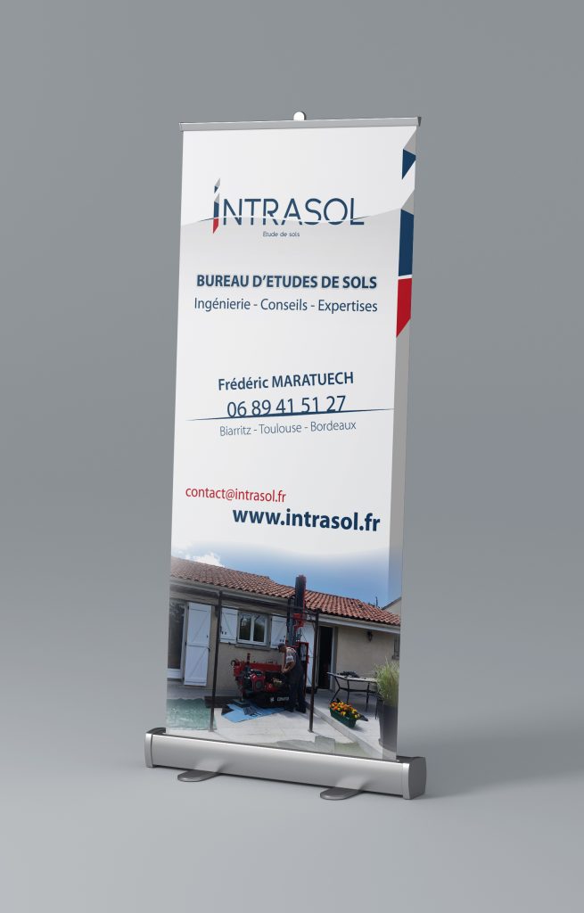 Roll-up Intrasol, bureau d'études de sols Toulouse