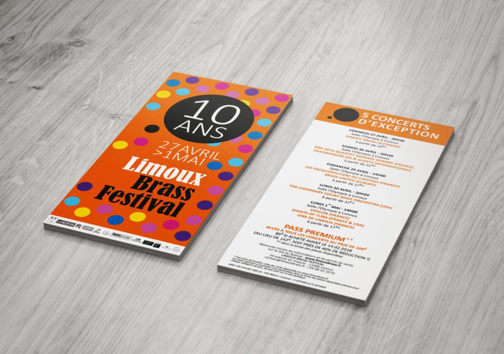 Flyer Limoux Bras Festival édition 2018